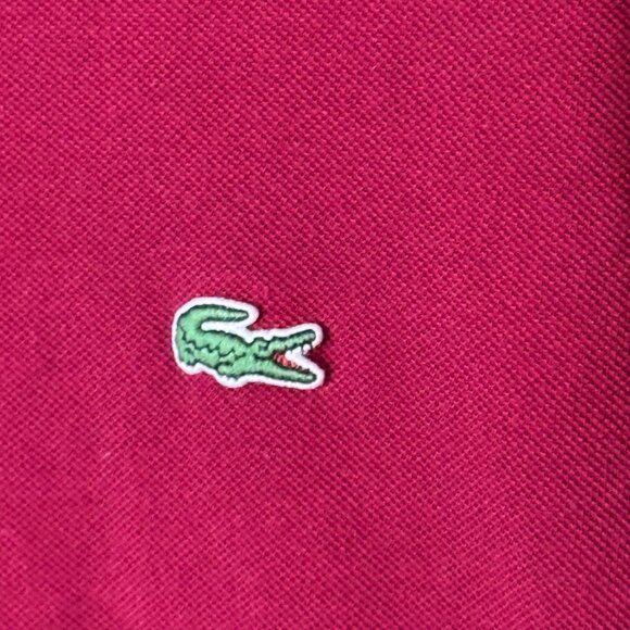 Lacoste Classic Fit Polo Shirt | Maroon Red | Size Small (US) - Picture 2 of 5